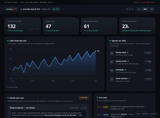 Signal Ops — a live operations dashboard