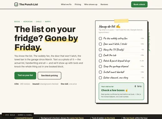 Sample handymen site