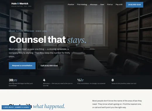 Sample law firm site