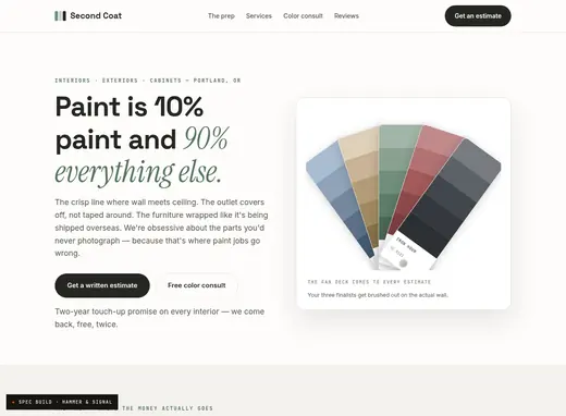 Sample painters site